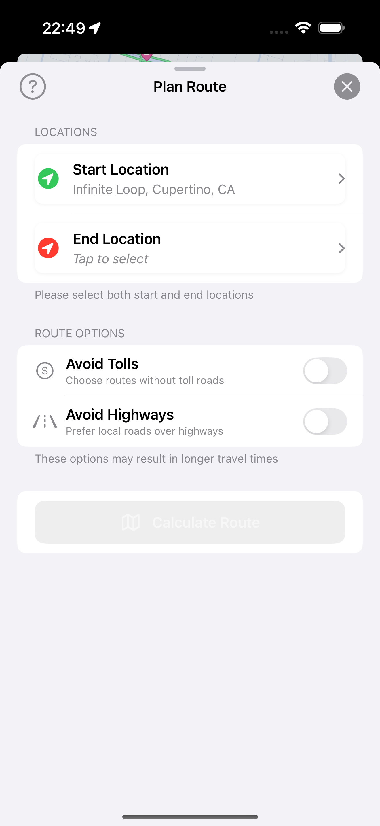 SafeStop RV Route Planning